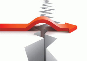 arrow over crack