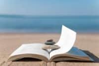 book on beach