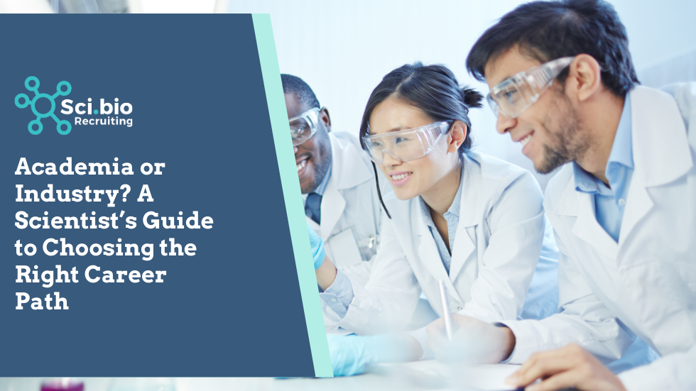Scientists in a lab working together on a project