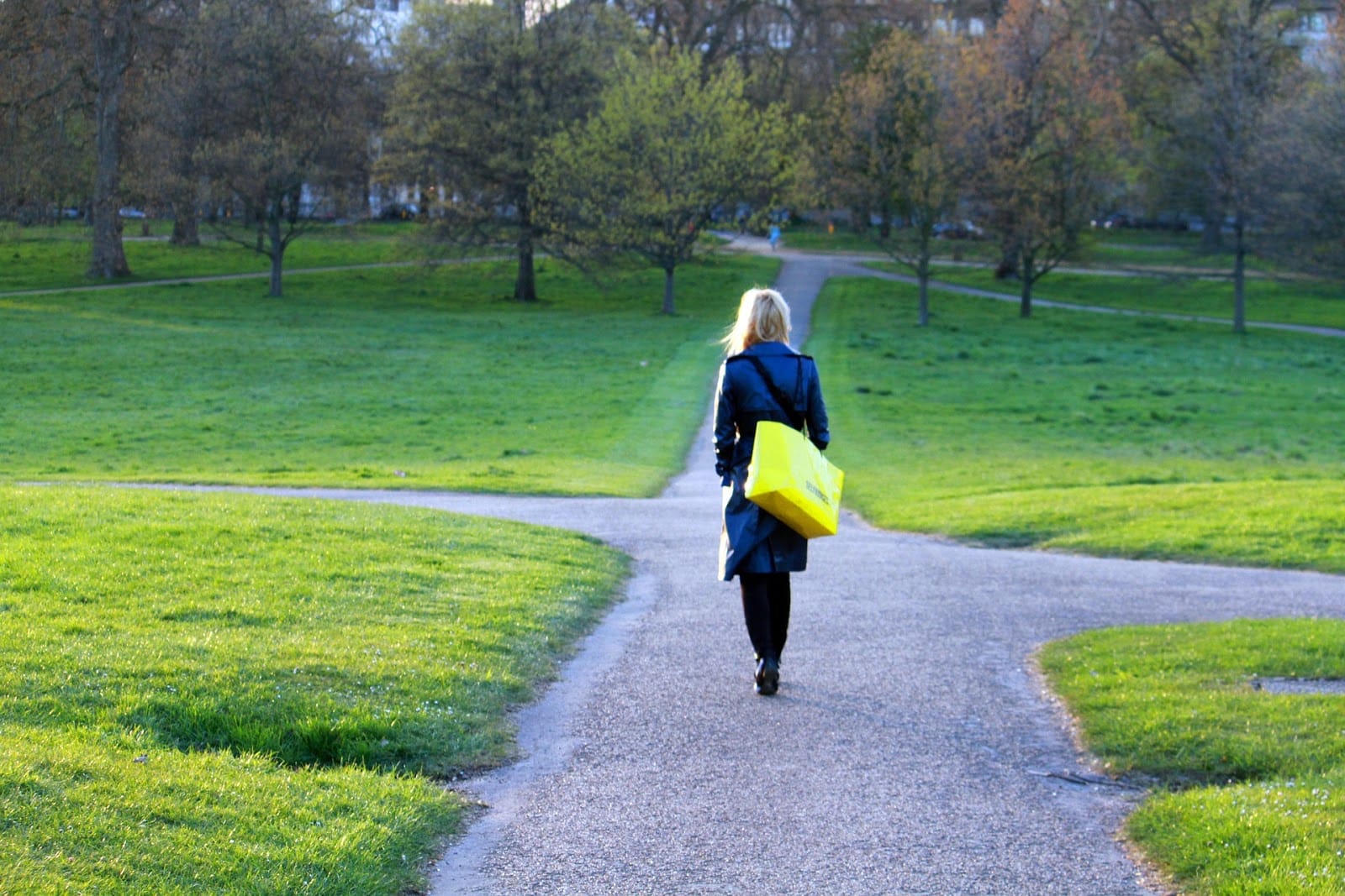 woman walking in park