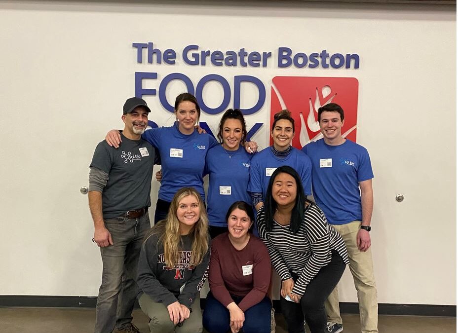 The Sci.bio TEAM Volunteer at the Greater Boston Food Bank