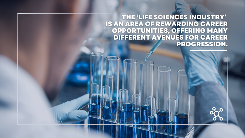 Scientist pipetting blue solution