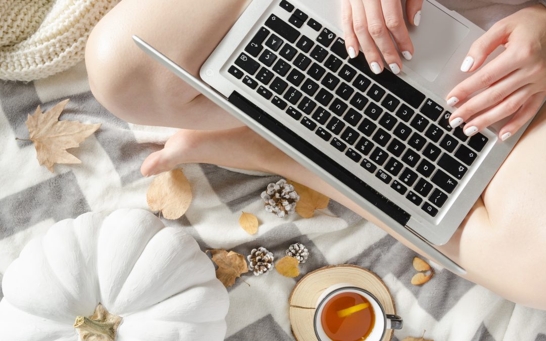 view of laptop on person's lap