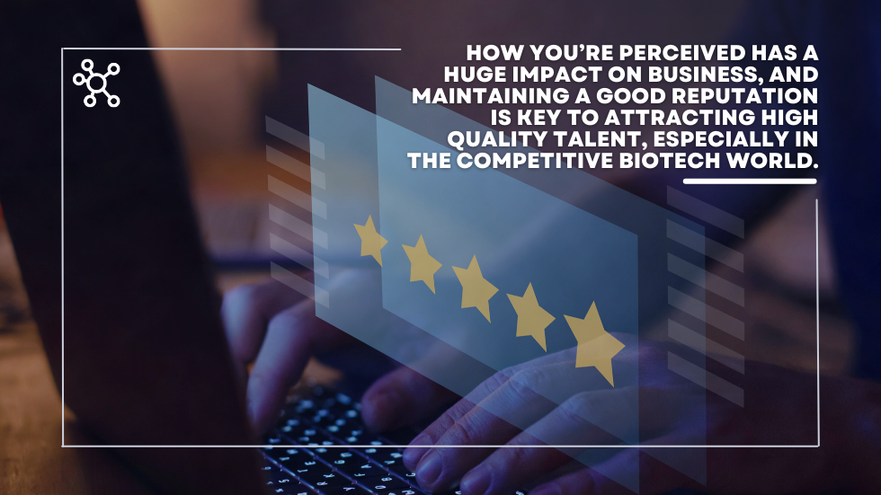 Computer screen reflecting five stars